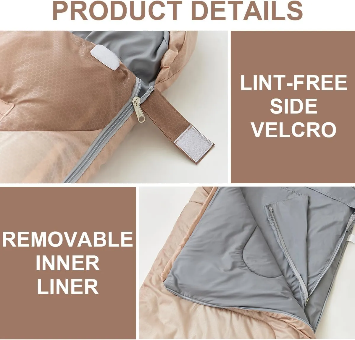 0 Degree Wearable Sleeping Bag for Adults Compact Lightweight Cold Weather Mummy Sleeping Bags for 2-3 Season Camping Backpacking, Fits 5°F ~ 50°F, 4.3lbs More Warmer