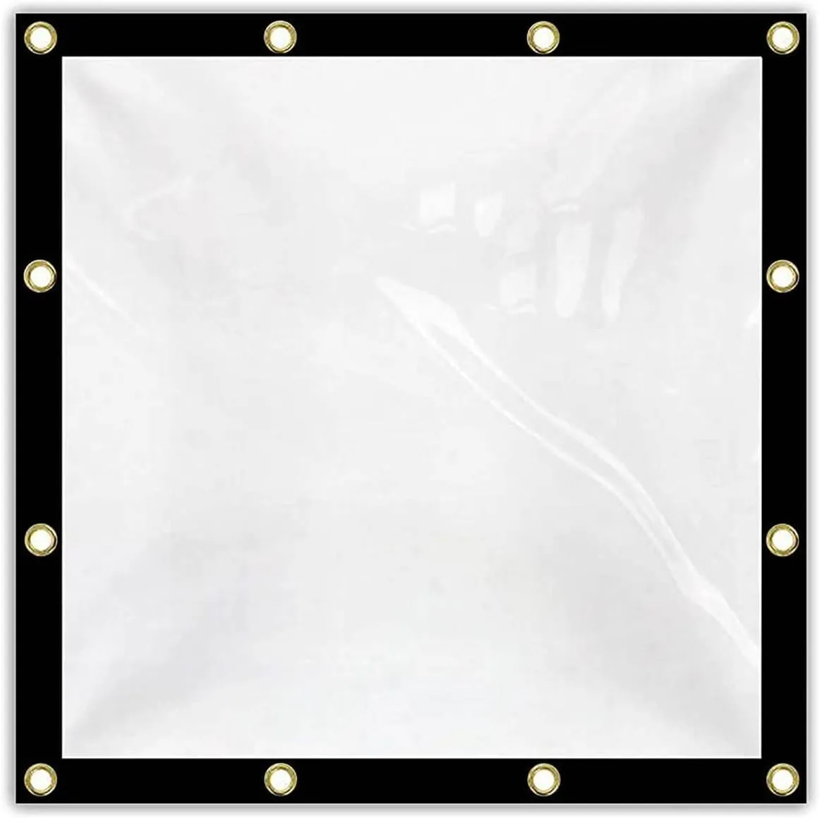 0.12mm Waterproof Tarpaulin，100% UV & Weather Resistant Vinyl Coated PE Tarps，Perfect for Plant Canopy Rainproof Anti-Bird (Color : Clear, Size : 13.12x16.4ft/4x5m)