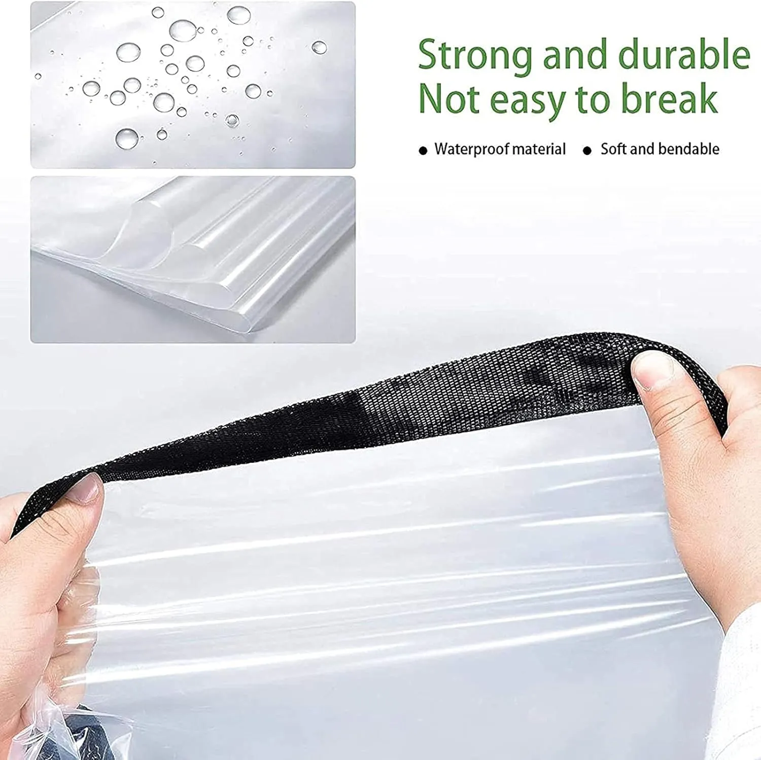 0.12mm Waterproof Tarpaulin，100% UV & Weather Resistant Vinyl Coated PE Tarps，Perfect for Plant Canopy Rainproof Anti-Bird (Color : Clear, Size : 13.12x16.4ft/4x5m)