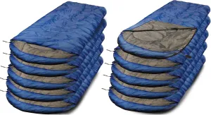 10 Pack of Camping Lightweight Sleeping Bags – 3 Season Warm & Cool Weather – Outdoor Gear, Adults and Kids, Hiking, Waterproof, Compact, Sleep Bag Bulk Wholesale