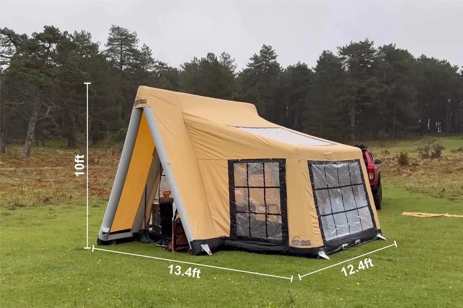 10-Person Air Aquila Inflatable Camping Tent – Spacious, Waterproof, Panoramic Views, 4-Season Protection