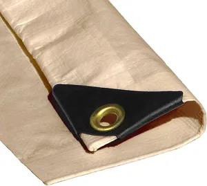 10 x 10 Beige/Desert/Tan Color 12 Mil Heavy Duty Tarp w/UV Protection by X1 Tarps