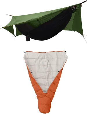 11Ft All-in-one Hammock Tent with Topquilt, Warm Insulation Hammock Topquilt Sleeping Quilt for Hammocks, Backpacking, Camping