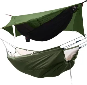 11Ft All-in-one Hammock Tent with Underquilt, Warm Insulation Ultralight 4 Season Under Quilt for Hammocks, Portable for Hiking, Backpacking