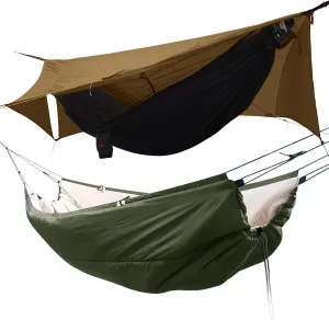 11Ft All-in-one Hammock Tent with Underquilt, Warm Insulation Ultralight 4 Season Under Quilt for Hammocks, Portable for Hiking, Backpacking