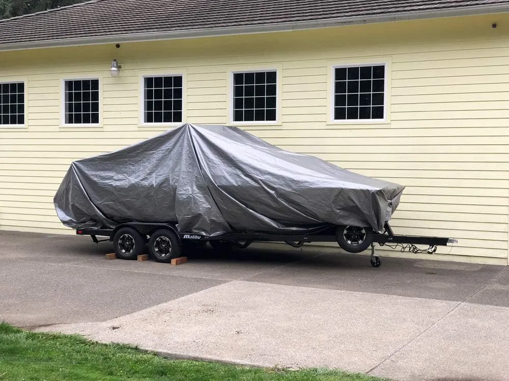 12' x 20' Foremost Tarp 21220 Silver/Brown Dry Top Silver Brown 10-Mil Heavy Duty Reversible Tarp