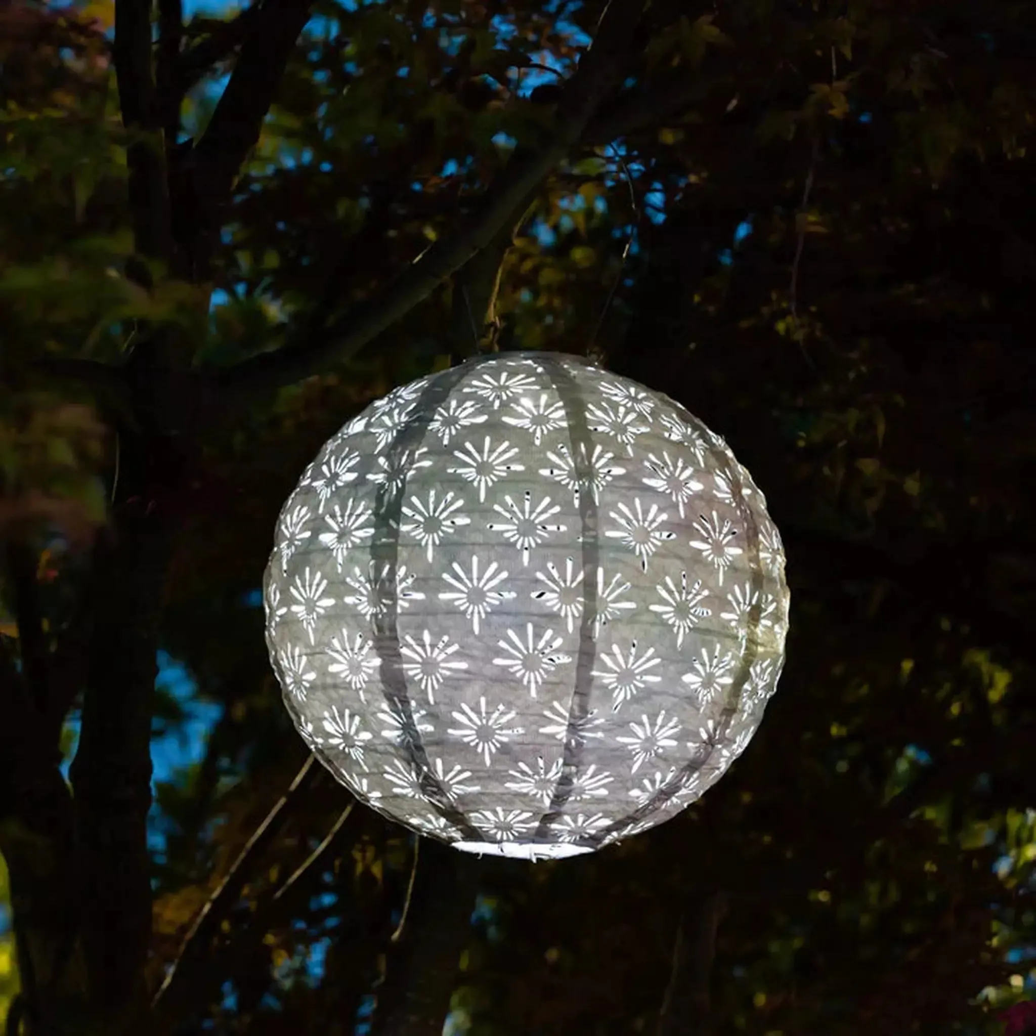 12" Deco Globe Solar Lantern