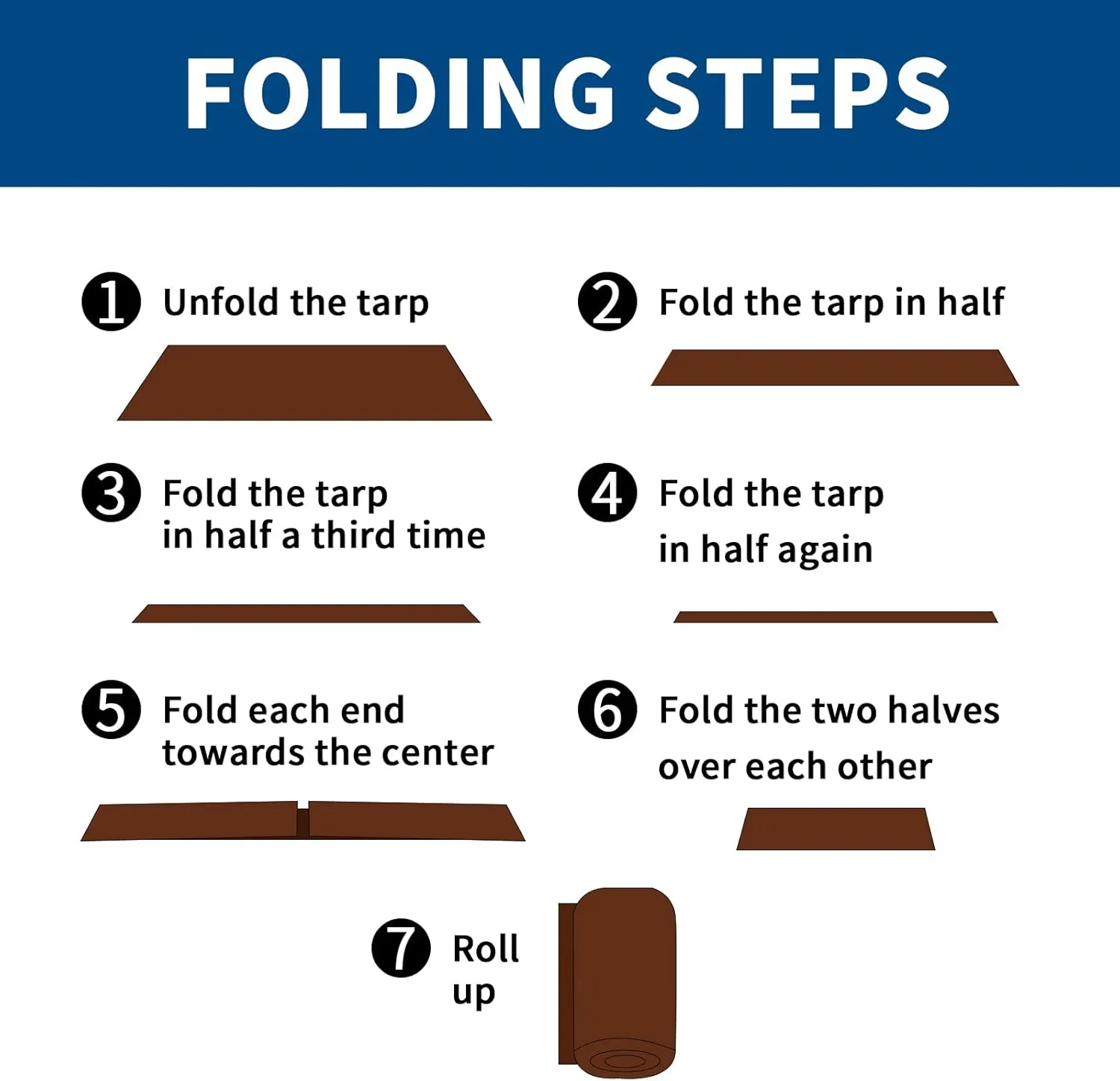 [15'X20'] RSW Heavy Duty Waterproof 12 Mil Safety Reversible Tarp Cover, UV Resistant, Rip and Tear Proof Tarpaulin with Reinforced Edges - for Roof, Camping, Patio, Pool Cover, Boat (Brown/Silver)