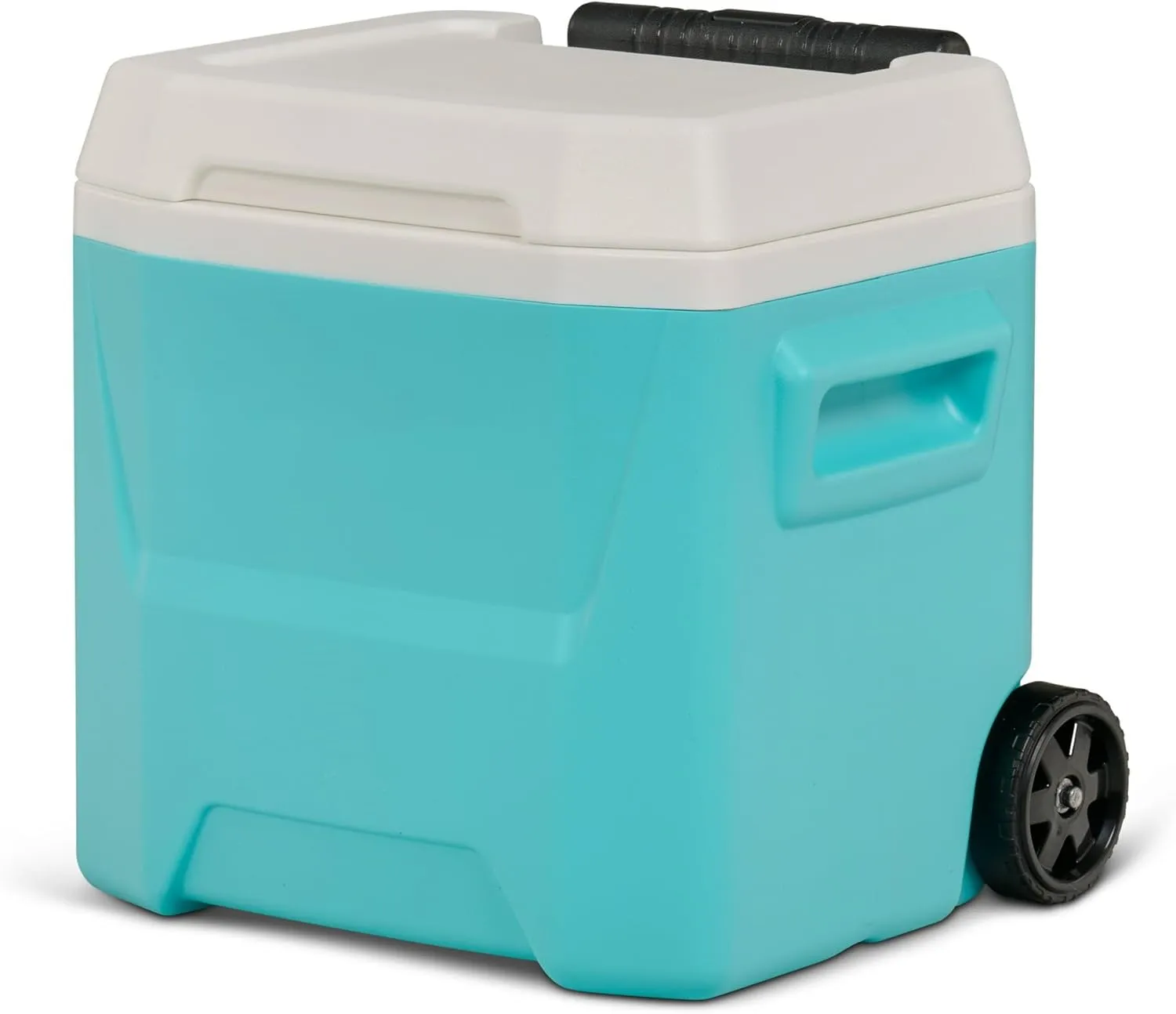 16 QT Hard Sided Ice Chest Cooler with Wheels and Handle,Portable Wheeled Plastic Coolers to Keep Food Fresh or Drinks,Insulated Container,Classic Outdoor Cooling Storage Box