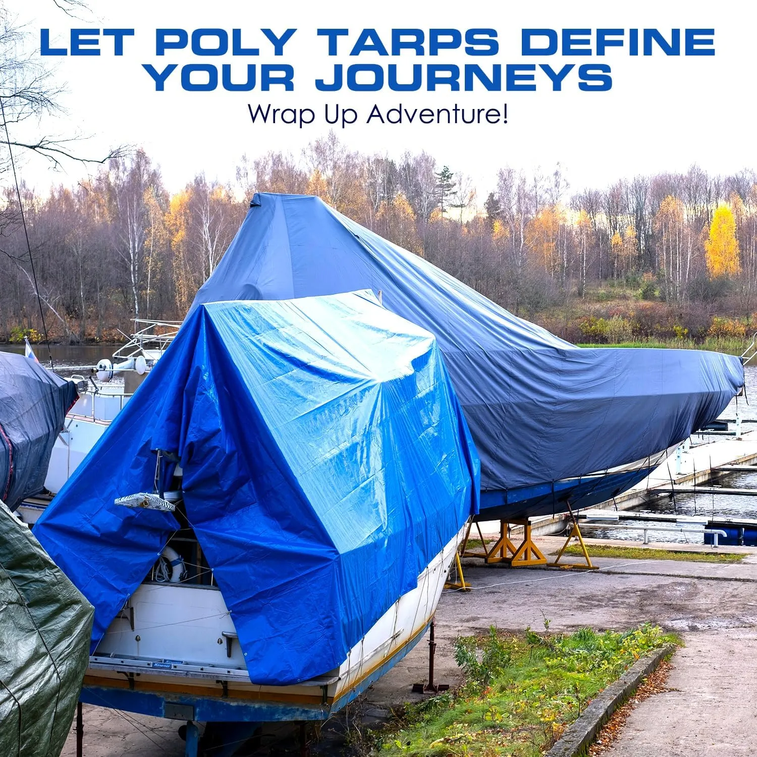 16'x20' Blue Multi-purpose 6ml Waterproof Poly Tarp Cover with Tent Shelter Camping Tarpaulin By Prime Tarps