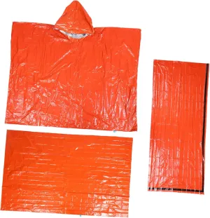 1set Emergency Thermal Sleeping Bag Outdoor Tent Blanket Essential Survival Gear for Camping Hiking Travel Includes Thermal Blanket Lightweight Raincoat for Outdoor Adventures