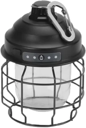 1Set Rechargeable Retro Lantern Portable Camping Light with Buckle for Outdoor Activities Hiking Fishing and Emergency Use USB Charging for Convenience