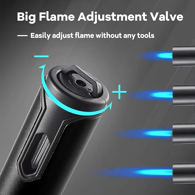 2 Pack Candle Lighter Electric Butane Torch Lighter Plasma Dual Arc Lighter USB Rechargeable Lighter Safety Switch Flameless Windproof Refillable Butane Long Lighter for Camping BBQ Home Kitchen Grill