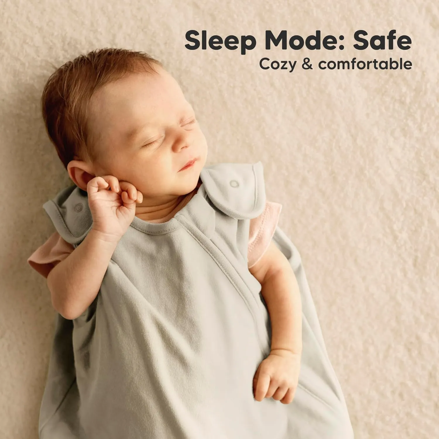 2-Pack Organic Baby Sleep Sacks, 100% Cotton - Soft & Breathable 0.5TOG Baby Wearable Blanket, Toddler Sleeping Sack 6-18 months, Easy to Wear Transitional Swaddles for Newborns, Infants (Glacier, M)
