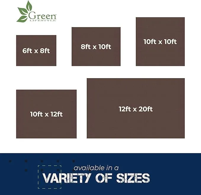 2-Pack Waterproof Heavy Duty Tarp Cover 10 Mil [6'X8'], Tent Footprint, Reversible Brown/Silver, UV Resistant, Rip and Tear Proof Tarpaulin, Reinforced Edges for Camping, Roof, Patio, Pool, Boat