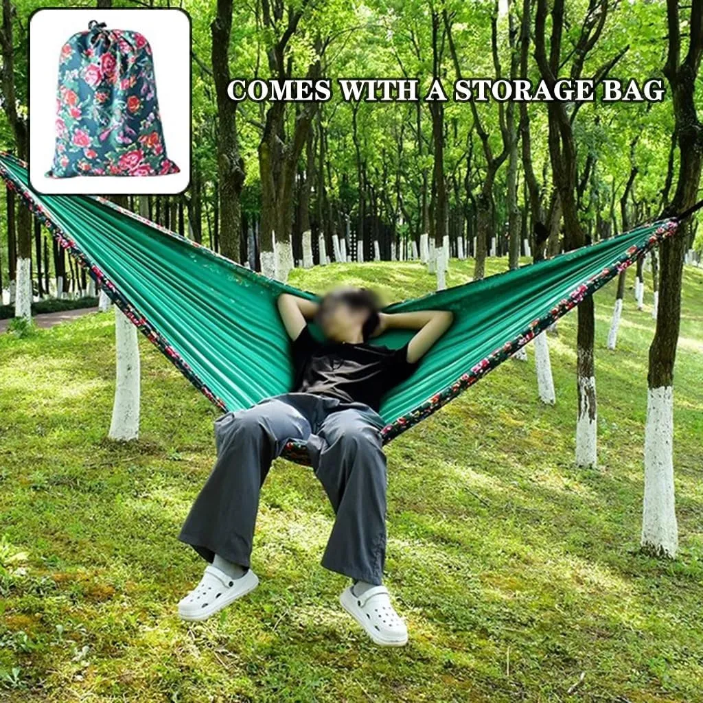 2 Pcs Camping Double Hammock, Park Large Flower Decoration Hammock Chair, Anti-Rollover Design, Load Bearing 300kg/661.4lbs