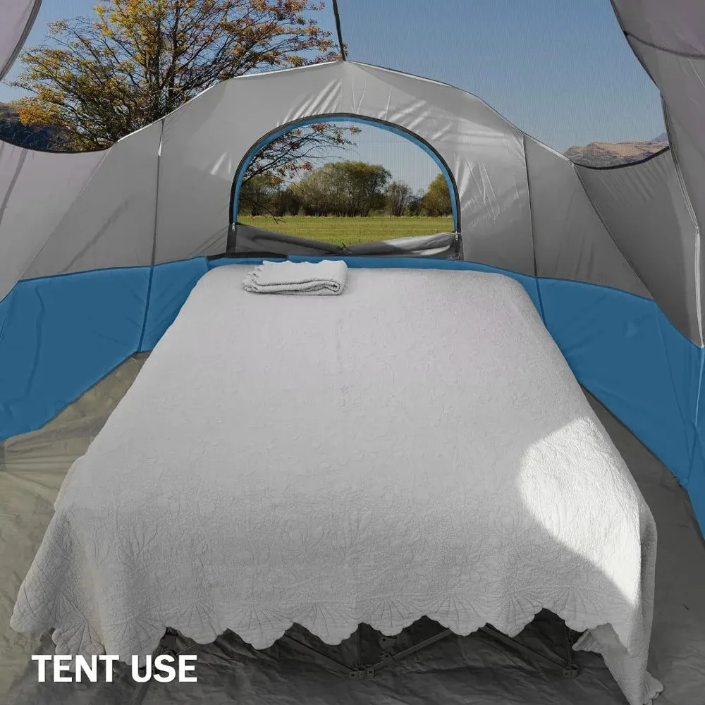 2-Person Camping Cot with Inflatable Air Mattress – Portable Folding Bed for Outdoor Travel and Beach Vacations