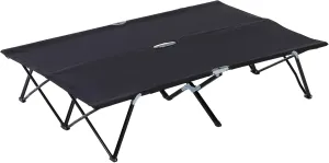 2 Person XL Folding Camping Cot for Adults, Portable Elevated Sleeping Cot - 50" Wide, 300lbs Capacity for Beach, Hiking Camping