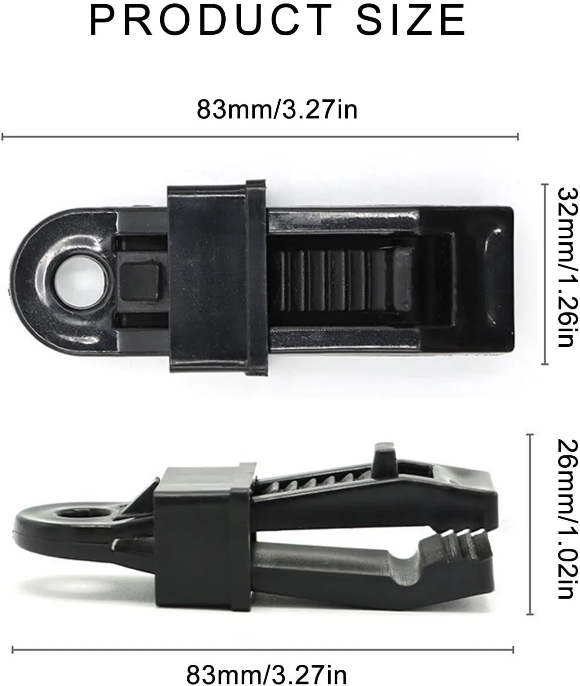 24Pcs Tarp Clip Lock Grip Clamps Tighten Tent Clip Tent Fasteners Holder For Tent Banners Covers Awnings Shade Cloth