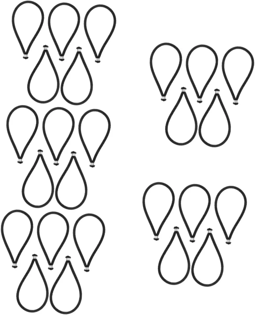 25pcs Bungee Cords for Tent and Trampoline High Tensile Strength Elastic Straps for Securing Tarps and Outdoor Gear Lightweight and Easy to Use Bungee Tie Down