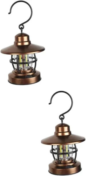 2pcs Camping Tent Lamp Rechargeable Outdoor Hanging Lantern Led Lantern Light Weatherproof Ideal for Garden Table Patio Porch