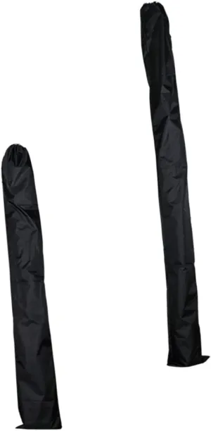 2pcs Mat Storage Bag Duffle Drawstring Storage Bag Basket Sack Blanket Canopy Bedding Holder Pillow Wicker Foam Mattress Storage Bag for Sleeping Mat Tote Nylon Black
