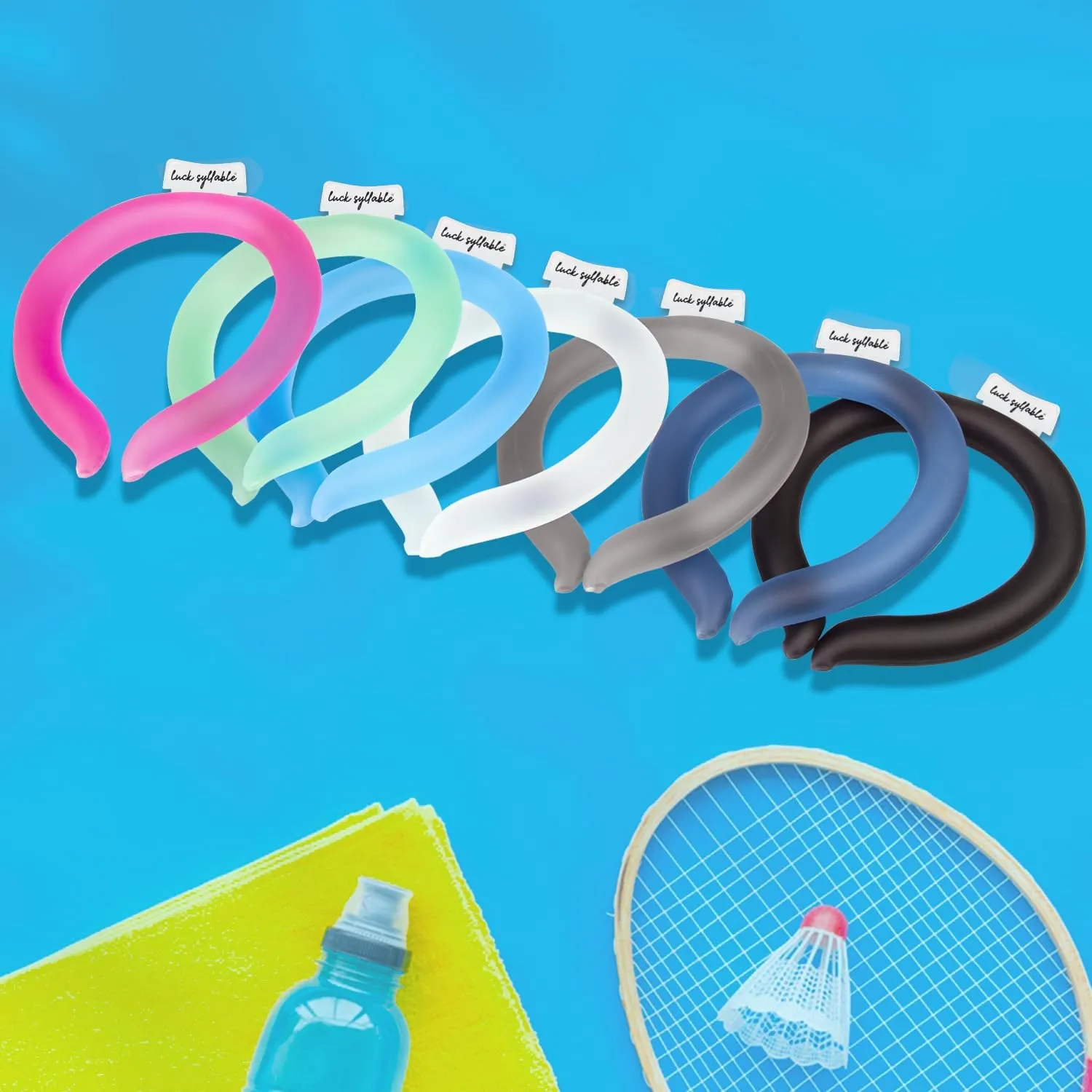 2PCS Neck CoolingTube with Insulated Bag, Reusable Ice Coolers Wearable Body CoolingProducts, Neck Coolers for HotWeather (Pink*2)
