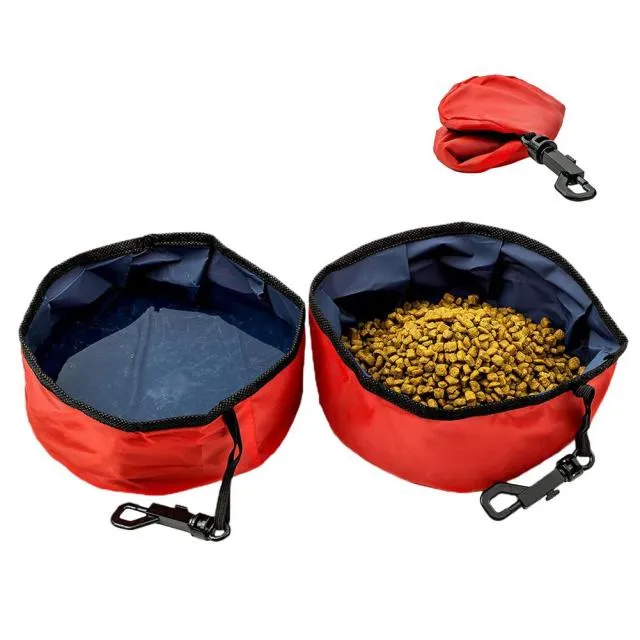 2pcs Outdoor Travel Pet Bowls