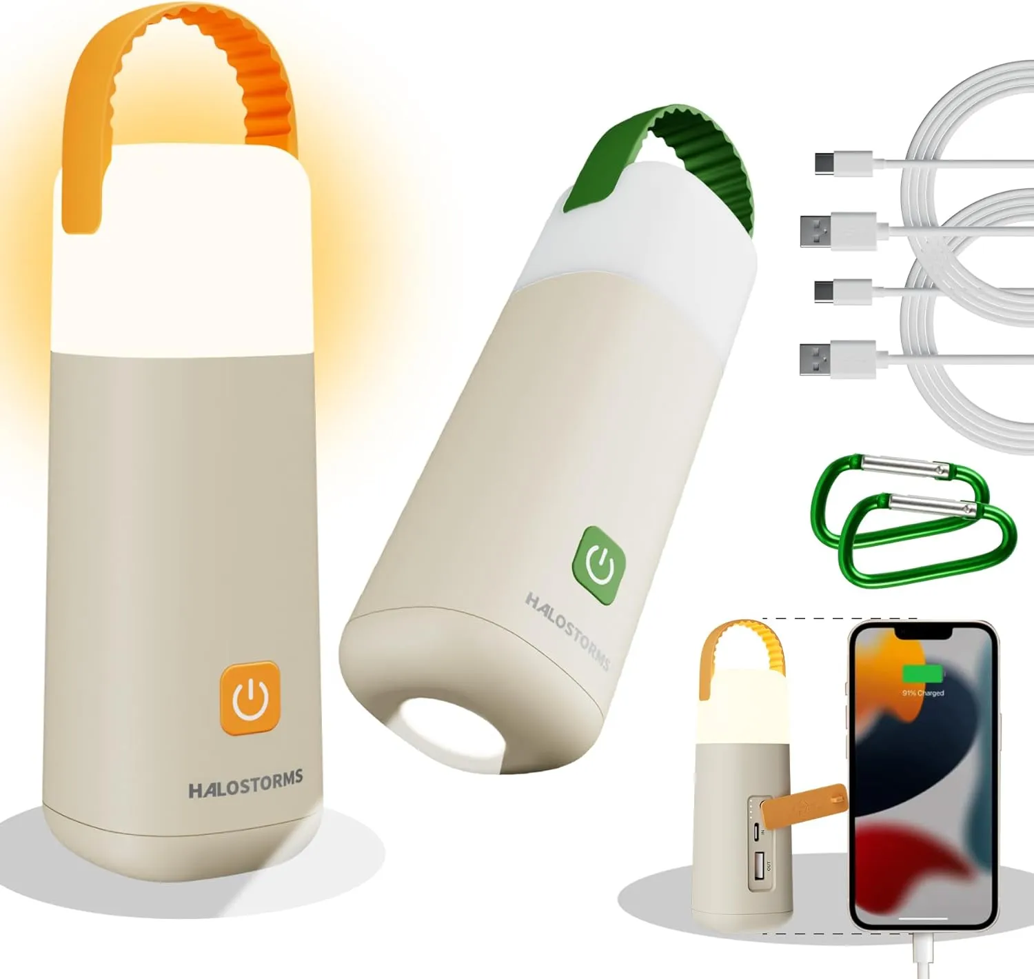 2PK Camping Lantern, 350 Hours Running Time Rechargeable Lantern, 3200mAh Lantern Flashlight with 4 Modes, Waterproof Tent Light for Hiking, Emergency, Power Outages