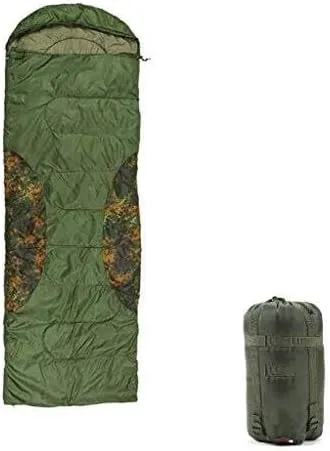 3-Season Envelope Sleeping Bag with Compression Bag, Lightweight, Camouflage for Camping