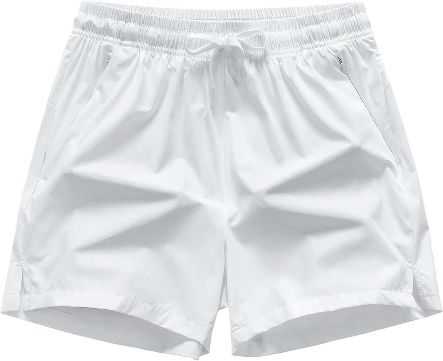 3 Set Men's Workout Athletic Shorts Lightweight Moisture Wicking 3" Running Shorts with Zipper Pockets Gym Beach