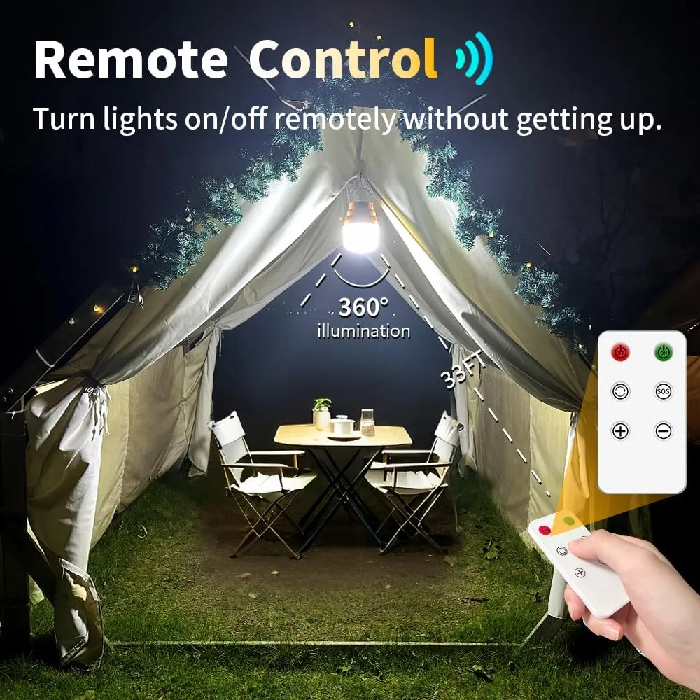 3000LM Camping Lantern Rechargeable,20400mAh Power Bank,Remote Control,Strong Magnetic Suction ,Camping Essential ,IPX5 Waterproof Camping Lights with 3 Modes for Camping ,Power Outages
