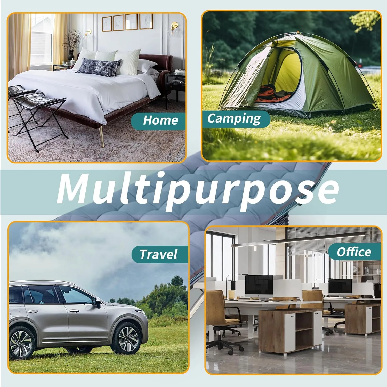 32" Wide Oversize XXL Camping Cot with Mattress Comfortable for Adults Extra Wide Cots for Sleeping Camping Bed Folding Cot Heavy Duty with Carry Bag for Home Office Outdoor Indoor