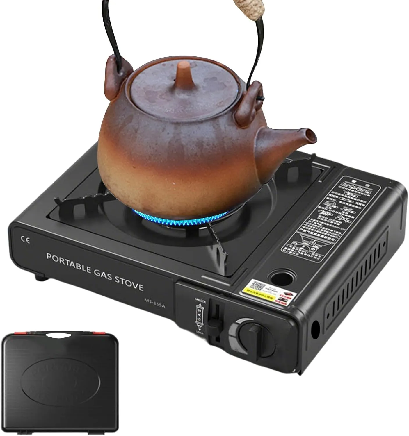 34x25.5x11.5cm Portable Camping Stove - Camping Cooktop | Windproof Outdoor Stove Burner | Compact & Lightweight Outdoor Cooktop | Kitchen Accessories For Heating Kitchen Use Outdoor Indoor Grilling
