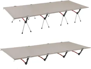 4 Rods Widen Folding Camping Cot Bed 80/90cm Portable Ultralight Outdoor Travel Sleeping Bed 1-2 Person Camp(80cm Khaki)