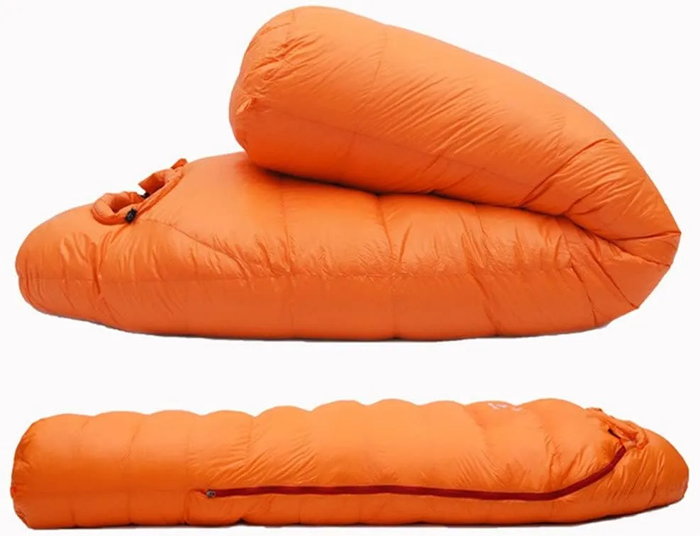 4 Seasons Camping Goose Down Sleeping Bag, Mummy Down Sleeping Bag, Soft Touch, Compression Stuff Sack