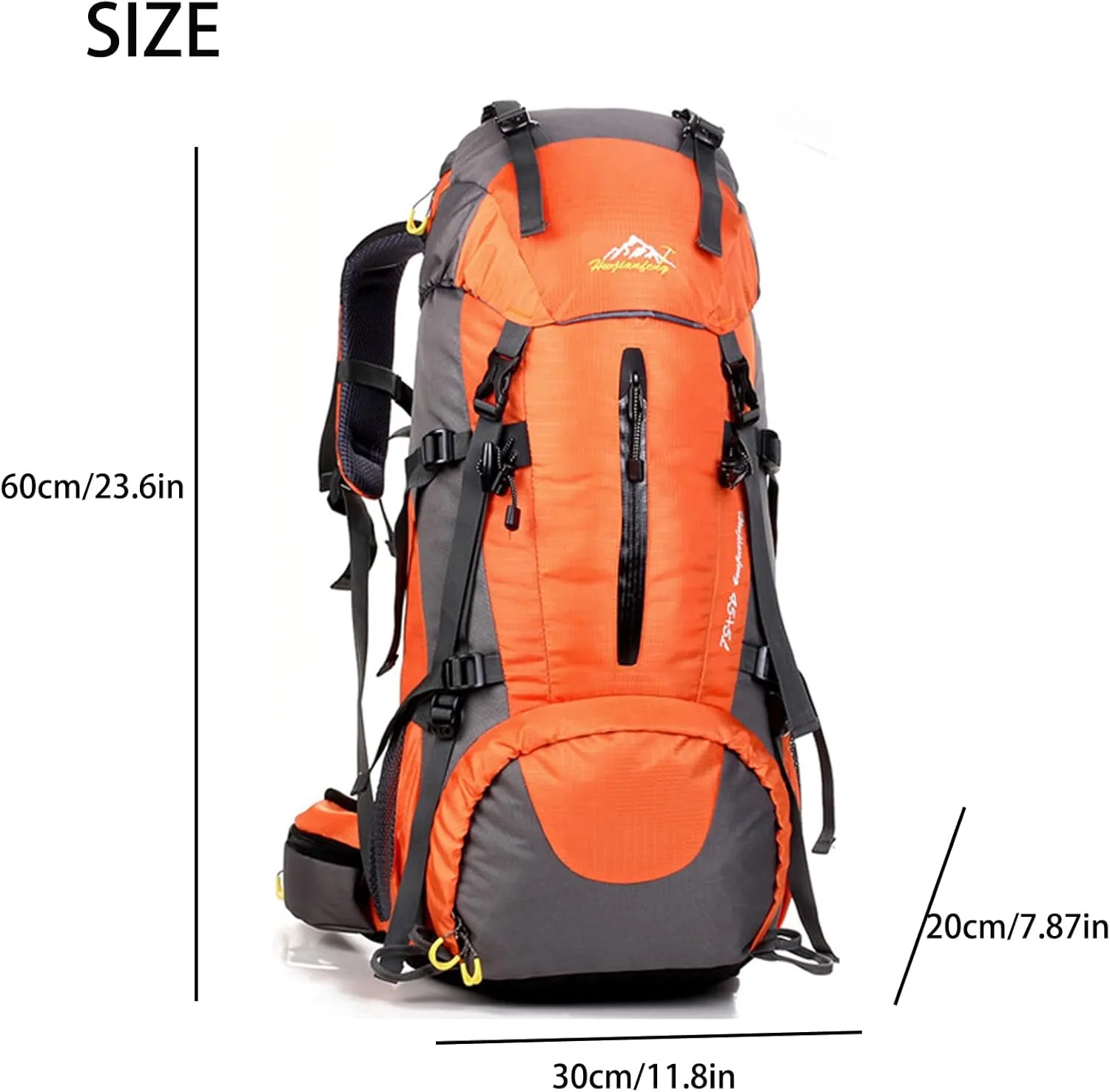 50L Hiking Backpack Waterproof Lightweight With Rain Cover,Outdoor Sport Daypack For Men Women Climbing Camping Touring