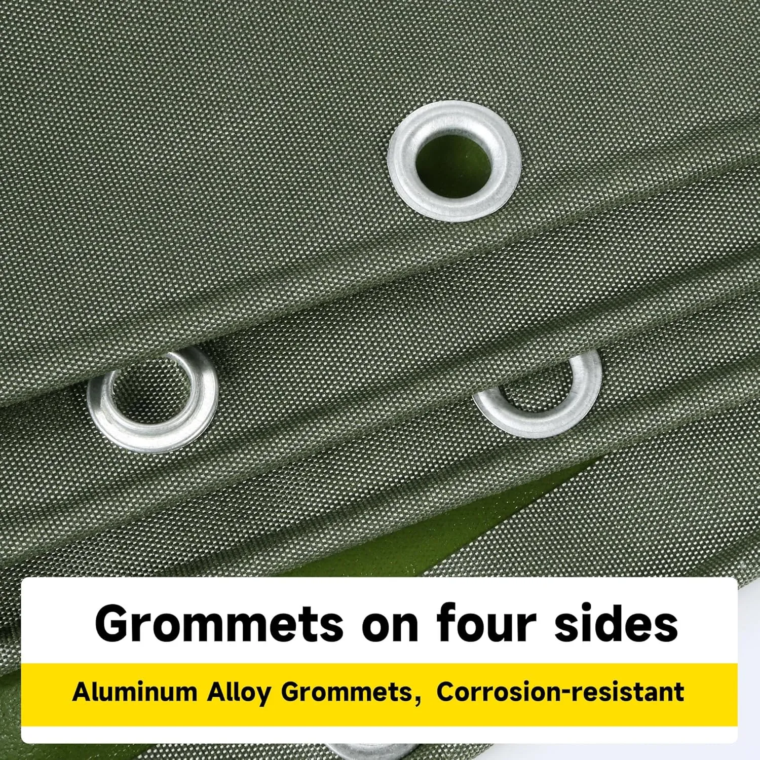 6'x8' 25Mil Ultra-Heavy Duty Waterproof Organic Silicone Coating Green Canvas Tarps with Grommets&Reinforced Edges, UV Resistant Durable Canvas Tarpaulin, Cover for Pool/Boat/Tent,Full Size