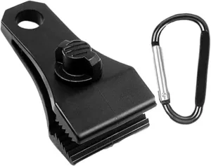 72 PCs Upgrade Large Tarp Clips Heavy Duty Lock Grip -Total Tarp Clamps Thumb Screw Tent Fasteners Clips with Carabiner for Camping Awnings Caravan Canopies Car Truck Swimming Pool Boat Cover Clips