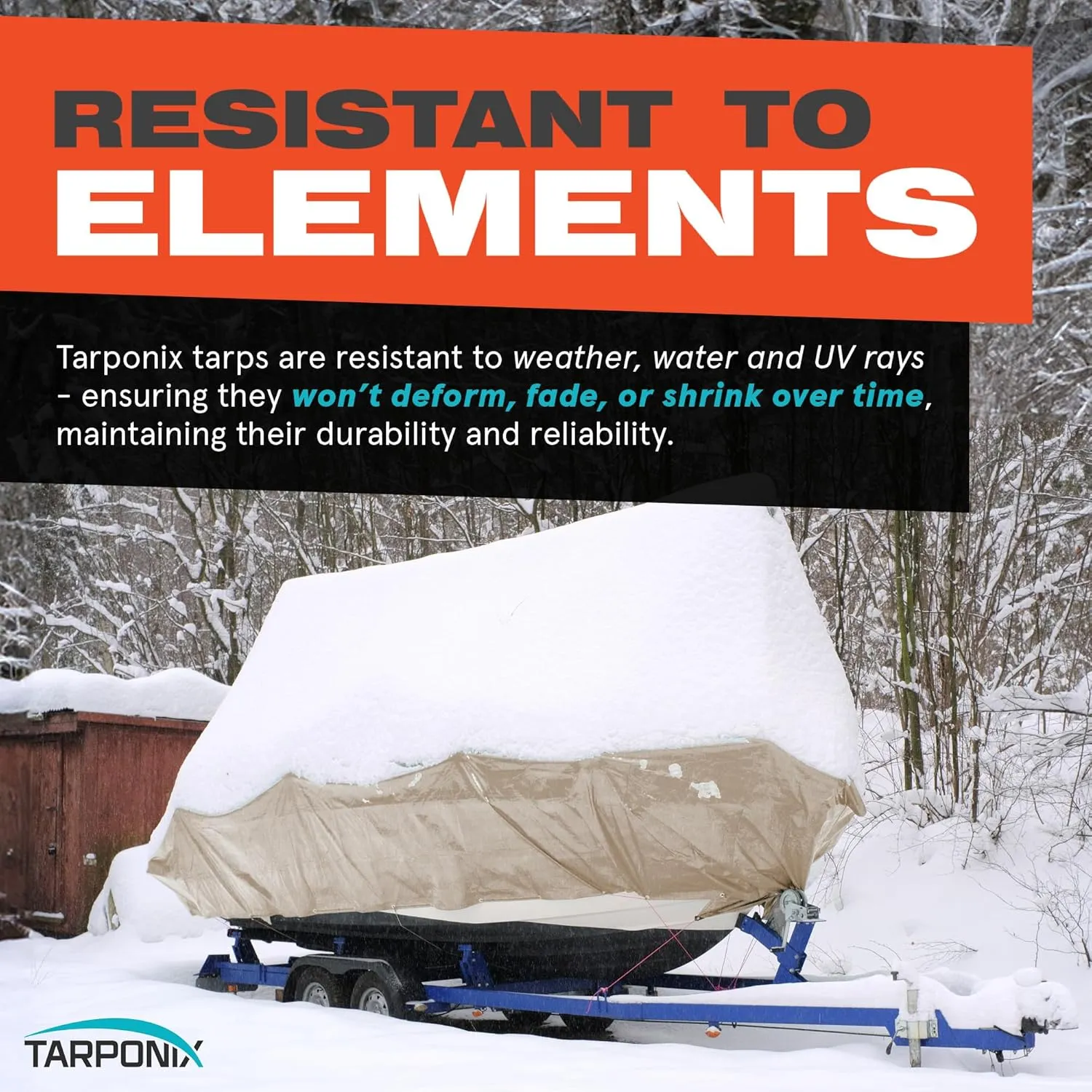 8' x 10' Extra Heavy-Duty Tan Poly Tarp – 12 Mil Thick, Waterproof, UV-Resistant Polyethylene with Reinforced Edges, Double-Stitched Hems, and Rustproof Grommets