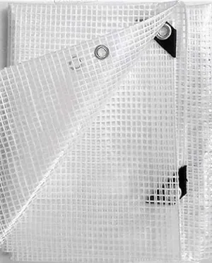 8' x 12' Clear Premium Heavy Duty -14 mil- Poly TARP, Nursery/Greenhouse/Garden (Finish Size Approx. 7'6" x 11'6")