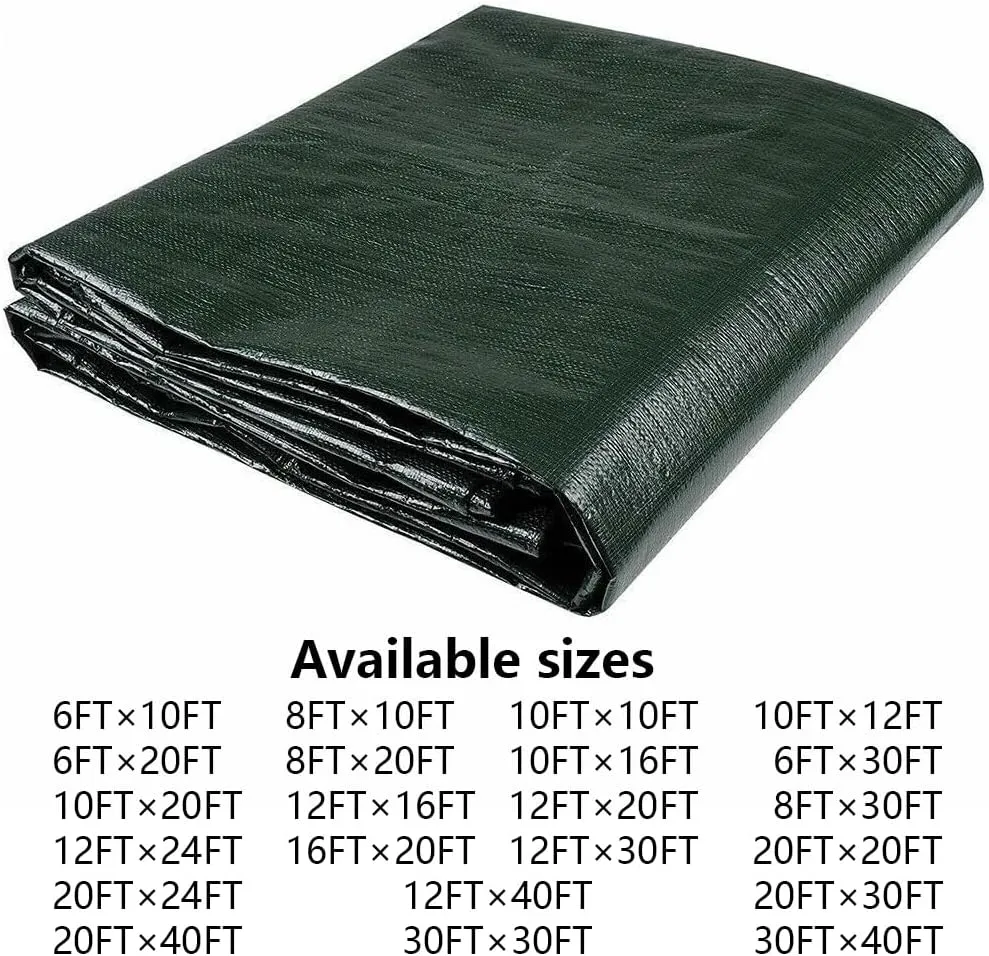 8×30 Feet Waterproof Tarp, 5 mil Multi-Purpose Tarp Cover, UV Resistant, Tear and Color Fade Resistant, Polyethylene Tarps for Outdoor Camping Pools Car Tents