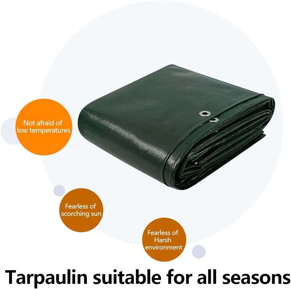 8×30 Feet Waterproof Tarp, 5 mil Multi-Purpose Tarp Cover, UV Resistant, Tear and Color Fade Resistant, Polyethylene Tarps for Outdoor Camping Pools Car Tents