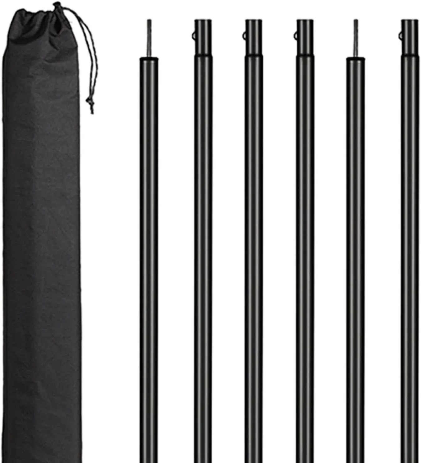 8Pcs Tarp Poles Iron Premium High Performance Lightweight Camping Tarp Poles Set for Shade Backpacking Outdoor Hiking