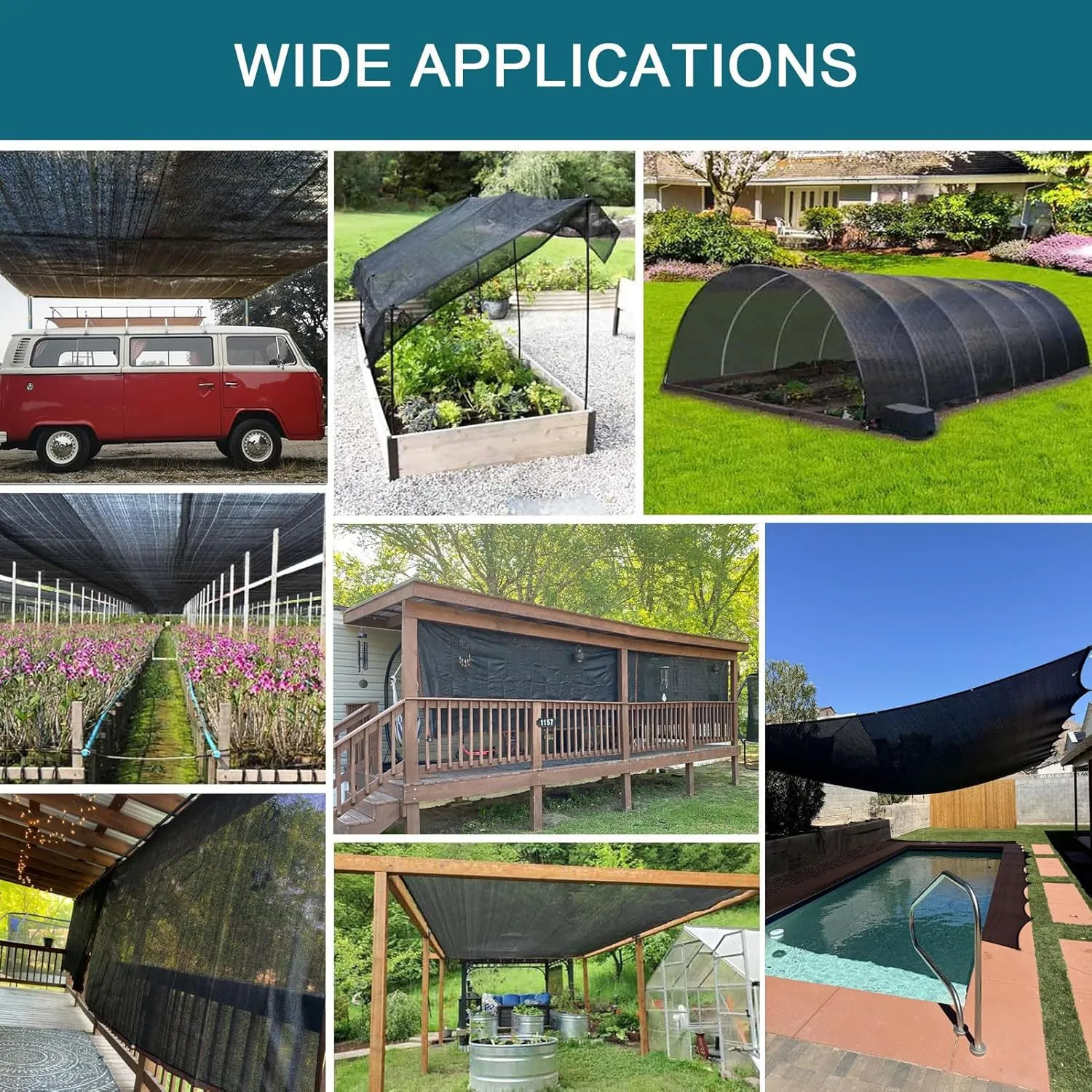 90% Black Shade Cloth, 10x20 FT Durable Mesh Tarp with Grommets, Resistant Garden Sun Shade Netting, Shading Antifreezing for Pergola, Greenhouse, Plants Growing,10x30ft/300x900cm