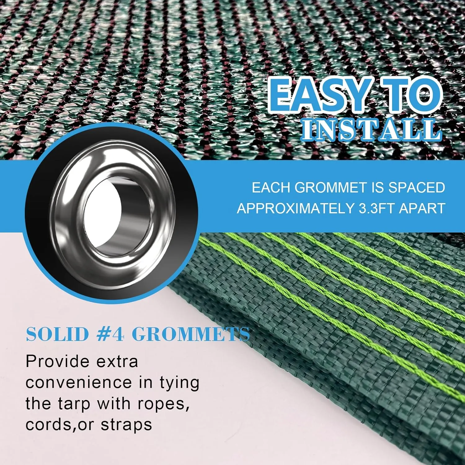 90% Blackish Green Shade Cloth for Garden, 6.5x10FT Resistant Garden Sun Shade Net, Durable Mesh Shade Tarp with Reinforced Grommets for Greenhouse, Plant, Chicken Coop, Pergola, Canopy