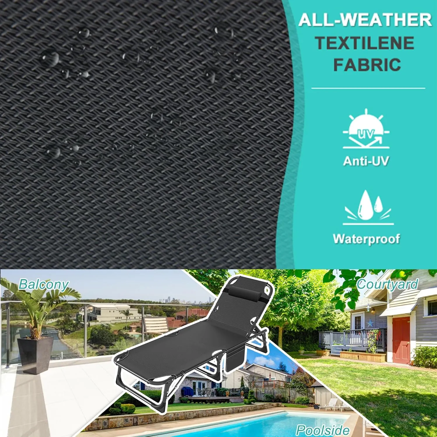 ABORON Foldable Camping Cots for Adults, Double Layer 1200D 500lb Loading Cot for Sleeping, Heavy Duty Guest Bed with Mattress Carrying Bag (1, Atramentous Bed & Blue Pad)
