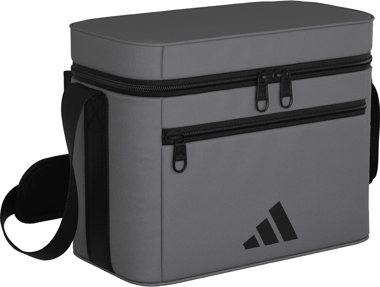 adidas Cooler Bag, Insulated Athletic Durable Travel Food Drink Carrier with Strap Cold/hot, Grey Four/Black, One Size