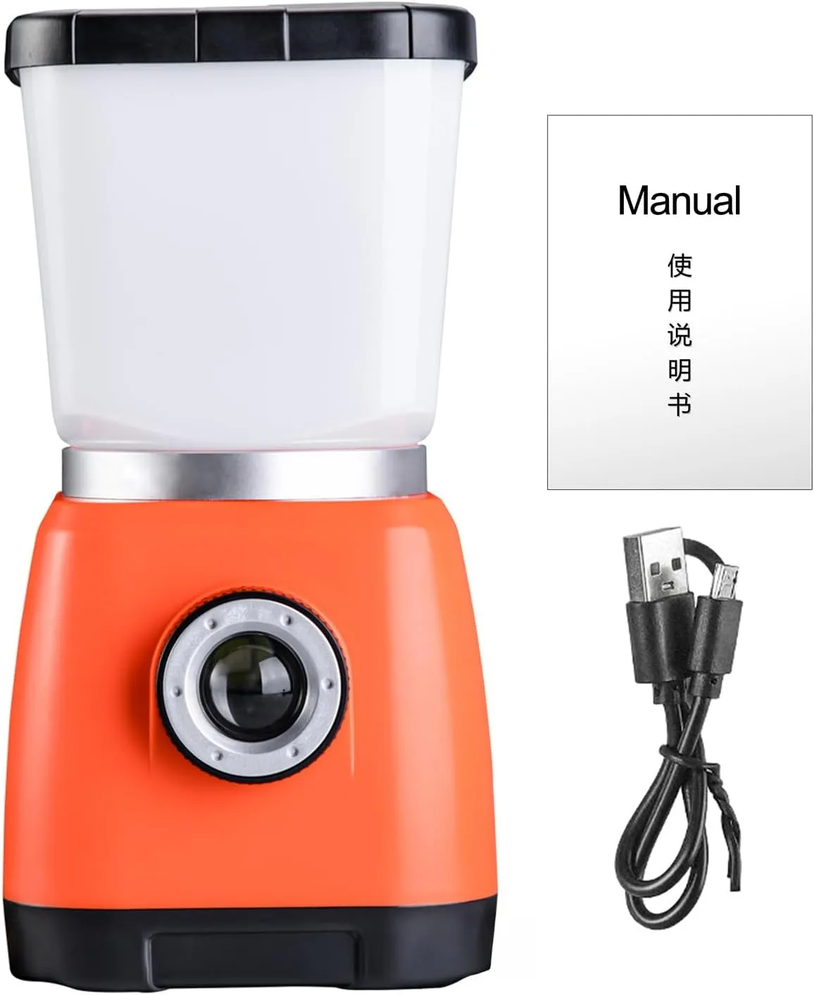 Adjustable Brightness Waterproof Camping Light with Hand Crank & Portable Hook - Rechargeable Outdoor Lantern for Camping, Hiking, Emergency Survival - Lightweight Travel-Friendly Tent Light