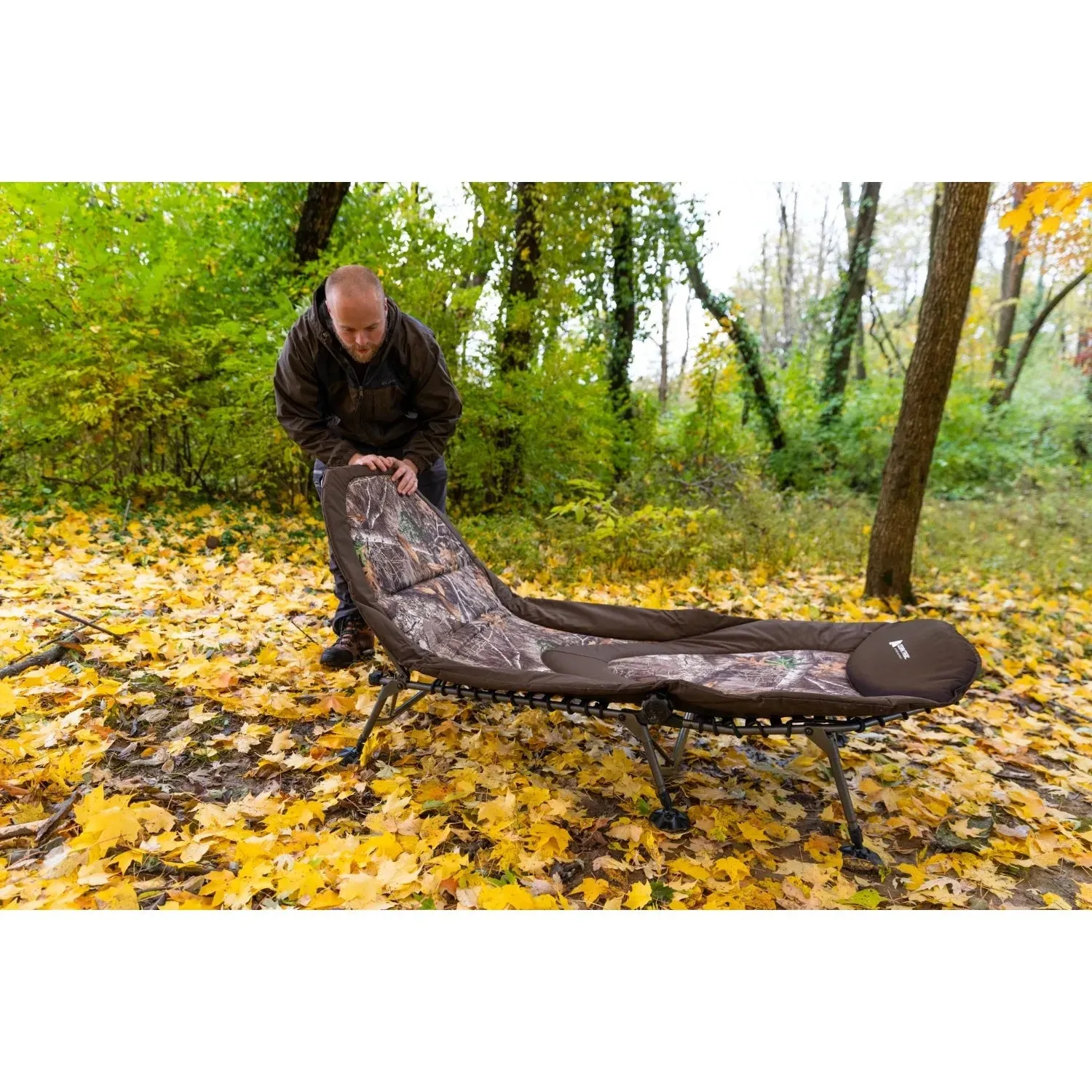 Adjustable Camo Camping Cot – North Fork Folding Cot, 77.9"L x 31"W, Portable for Outdoor Use